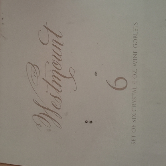 NEW Set of 6 crystal 4 oz wine goblets - Picture 6 of 8